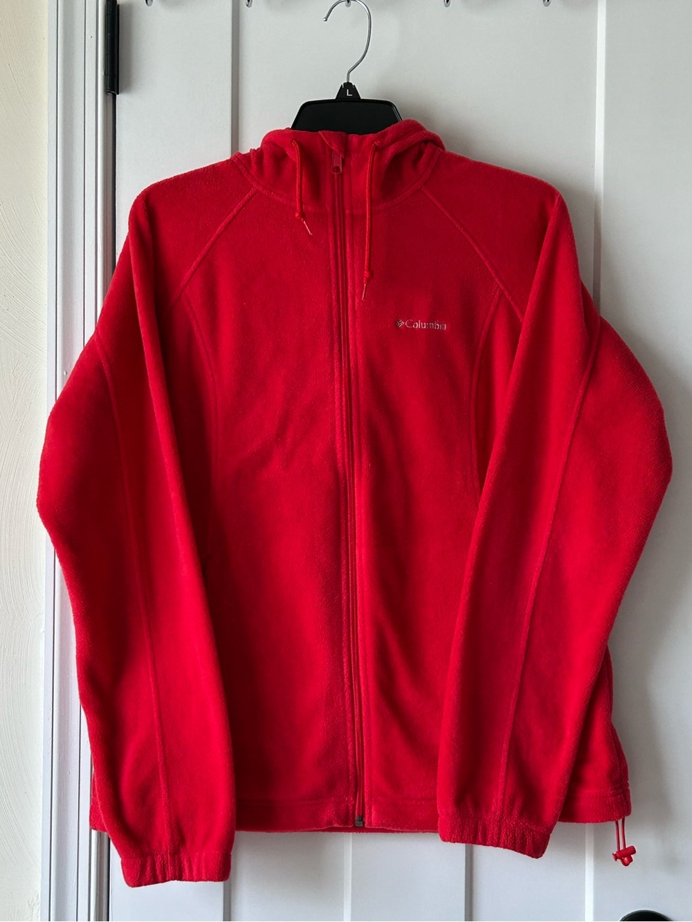 Columbia Bright Red Fleece Jacket with Embroidered Logo